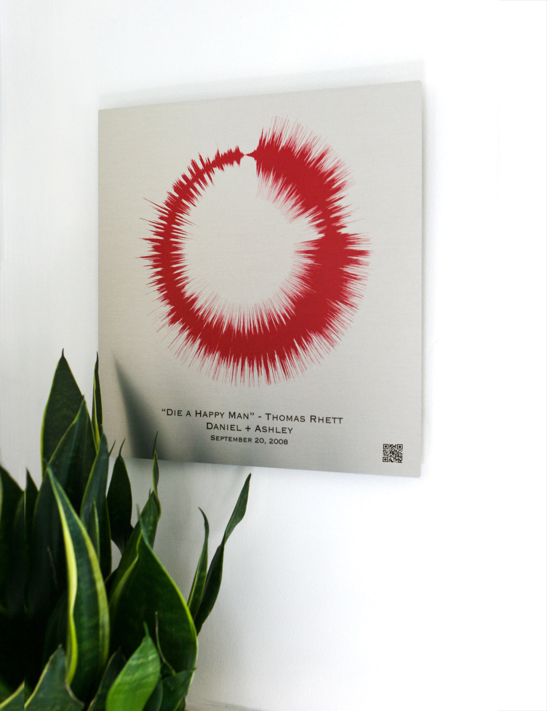 21st Anniversary Circular Sound Wave Art On Metal
