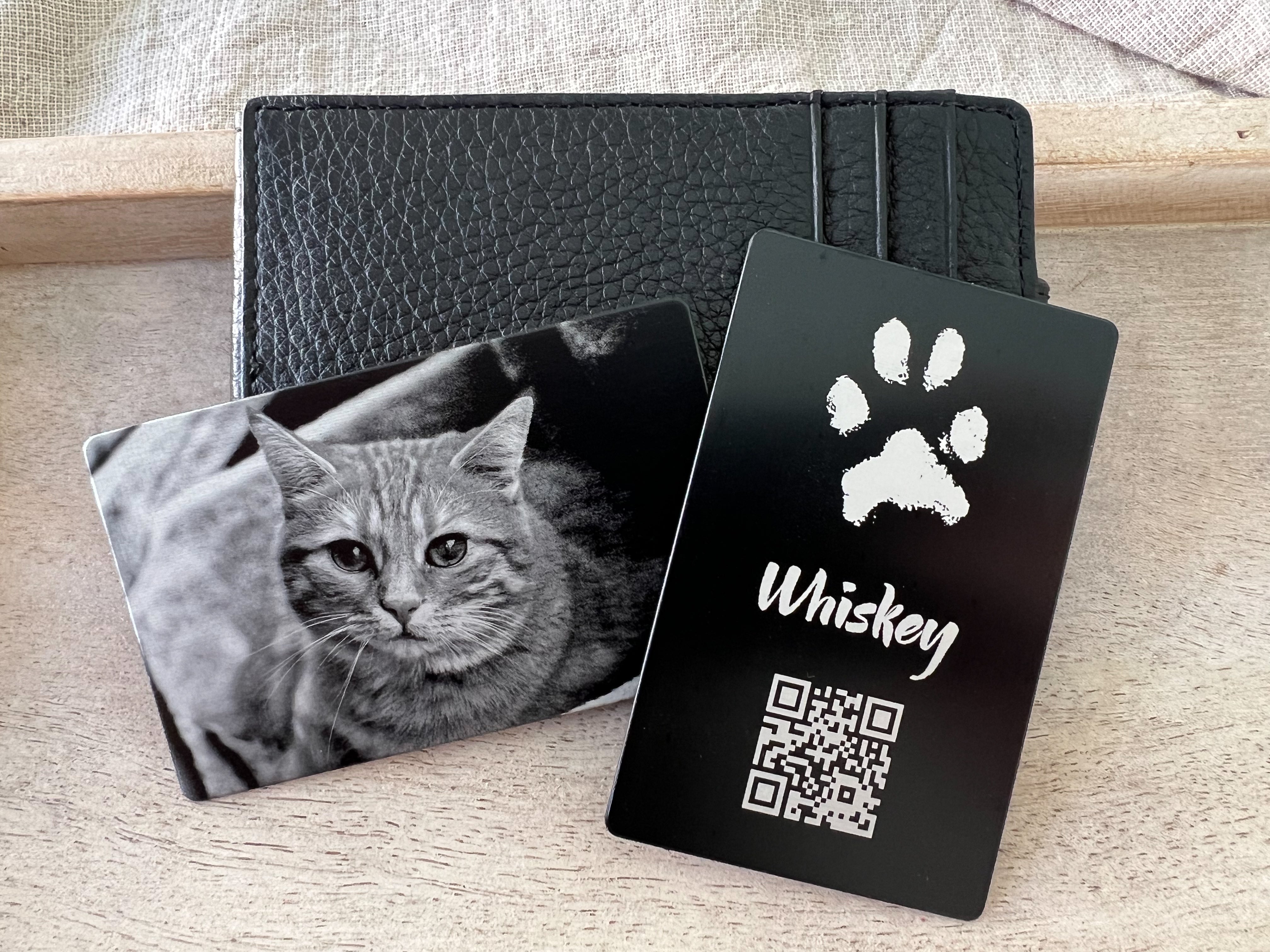 Pet Portrait Memorial Dog Loss Gift On Metal Wallet Card For HIm