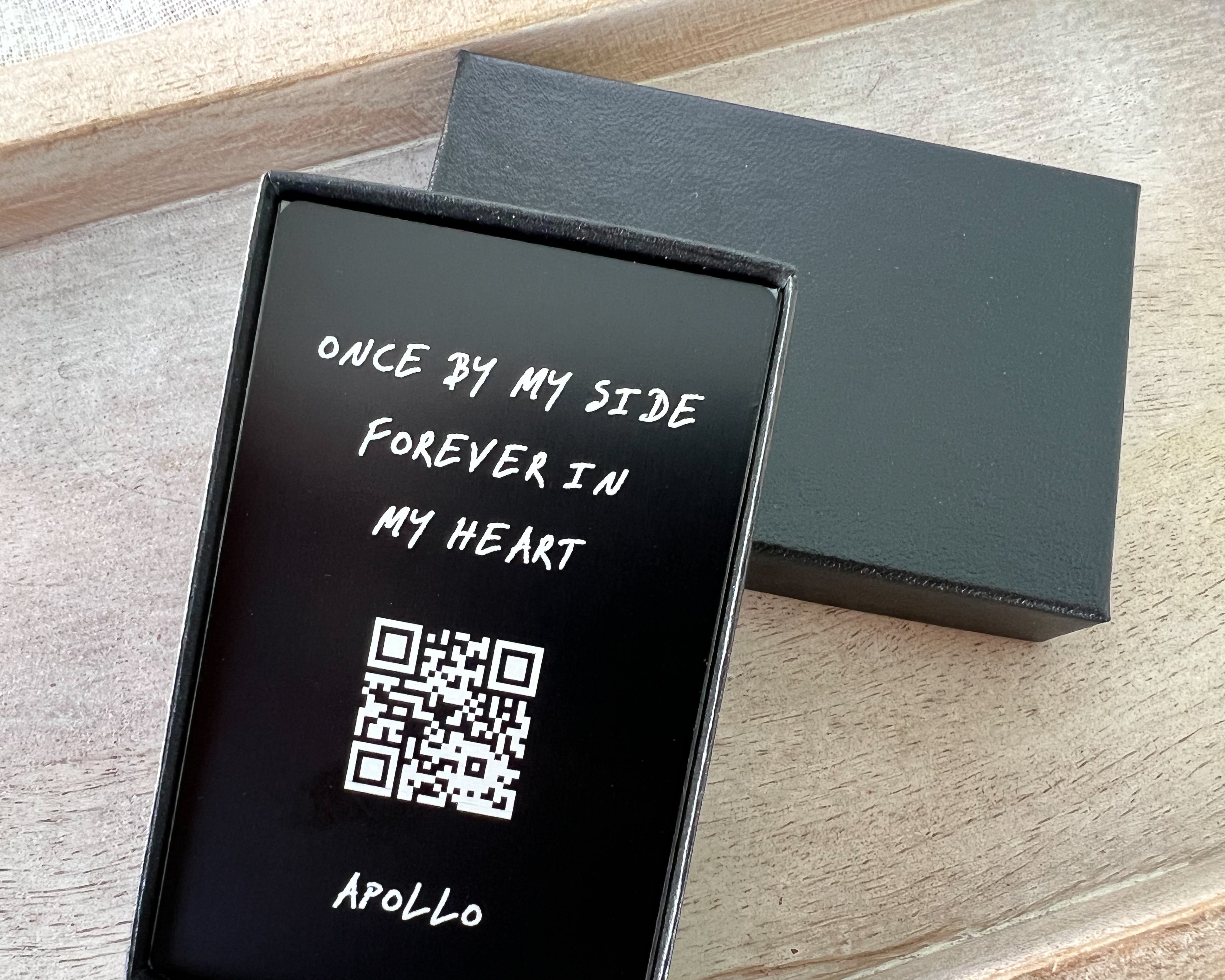 Pet Portrait Memorial Dog Loss Gift On Metal Wallet Card For HIm