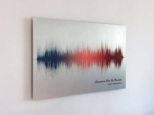20th Platinum Anniversary Gift Song Sound Wave Art