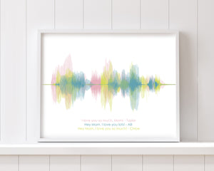 Mom Gift Sound Wave Art From Kids