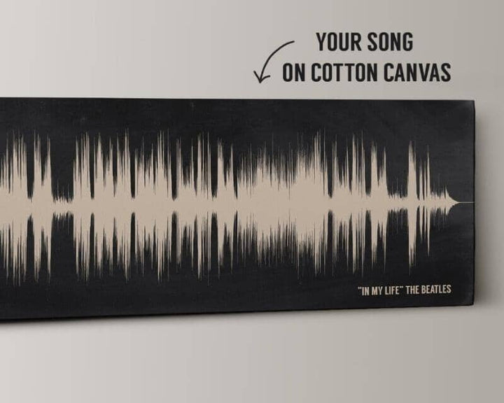 12th Wedding Anniversary Gift  For Her- Sound Wave Art