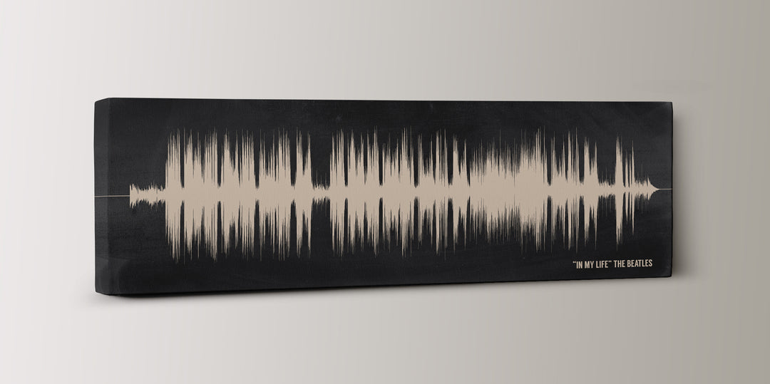 2nd Cotton Anniversary Gift with Wedding Song Sound Wave Art