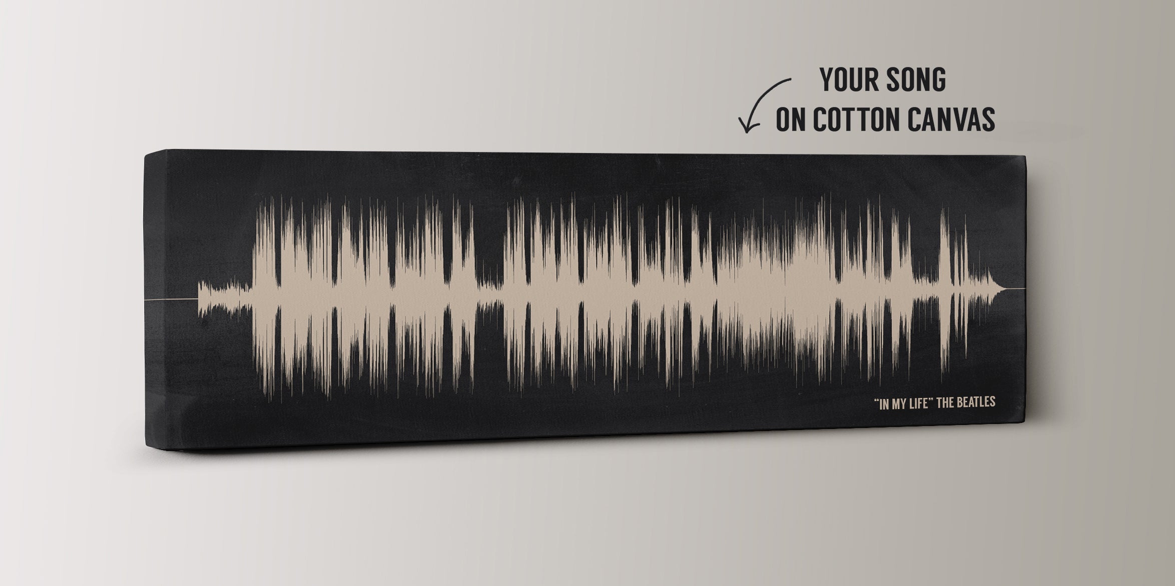 2nd Cotton Anniversary Gift with Wedding Song Sound Wave Art