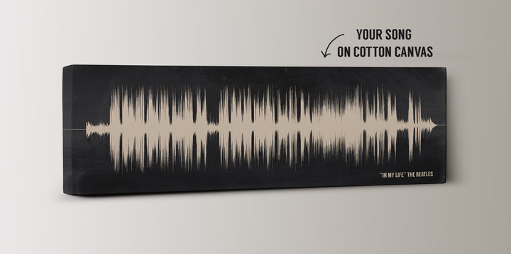 2nd Cotton Anniversary Gift with Wedding Song Sound Wave Art