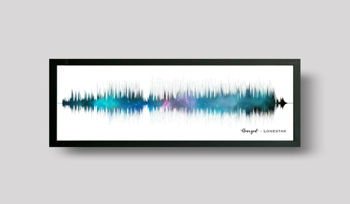 19th Bronze Anniversary Gift Night Sky Song Soundwave Art - Artsy Voiceprint