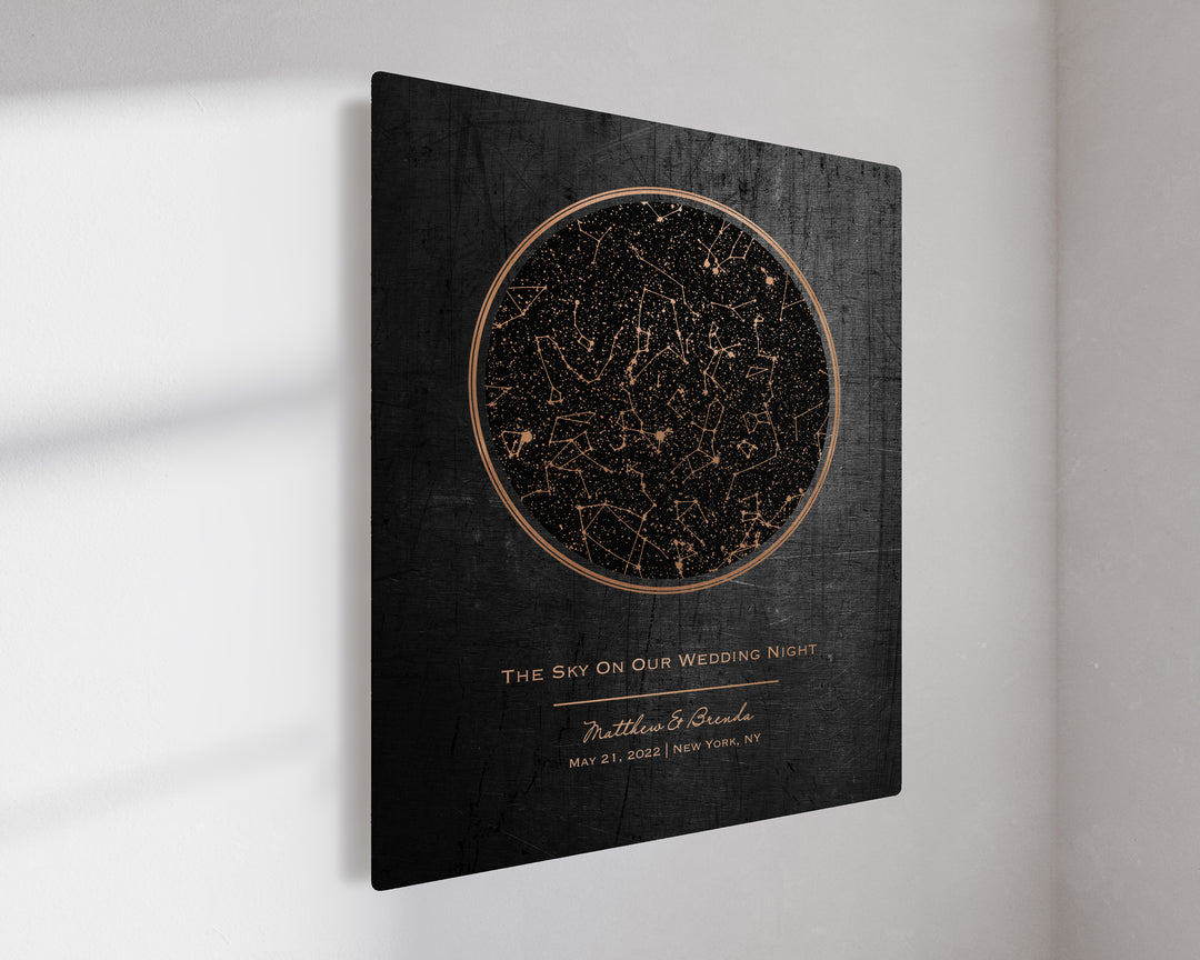 Iron Anniversary Star Map Art