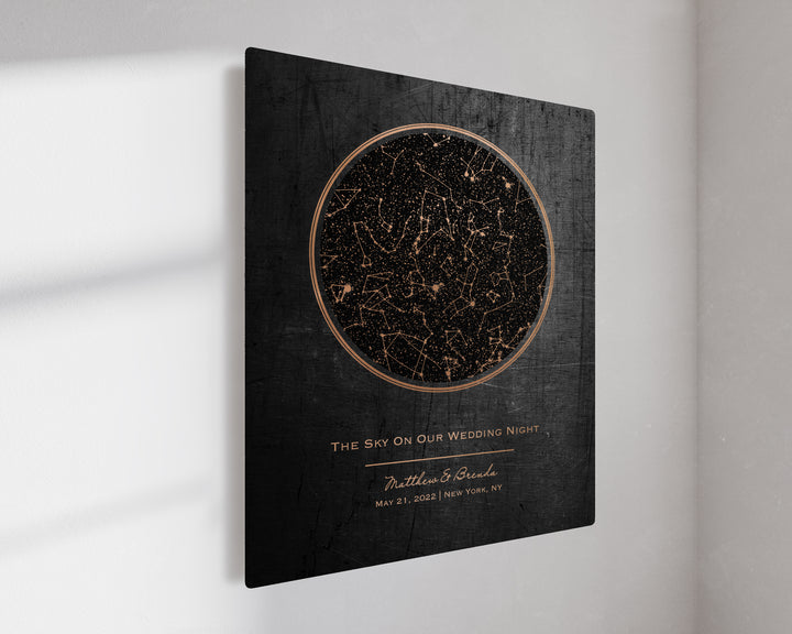 Iron Anniversary Star Map Art