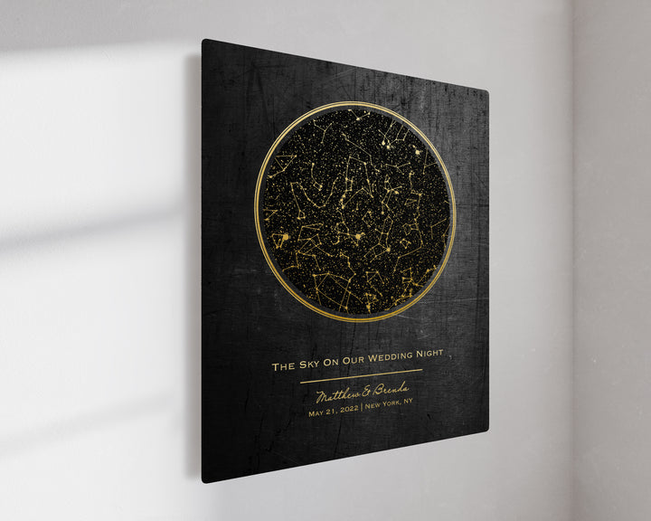 Iron Anniversary Star Map Art