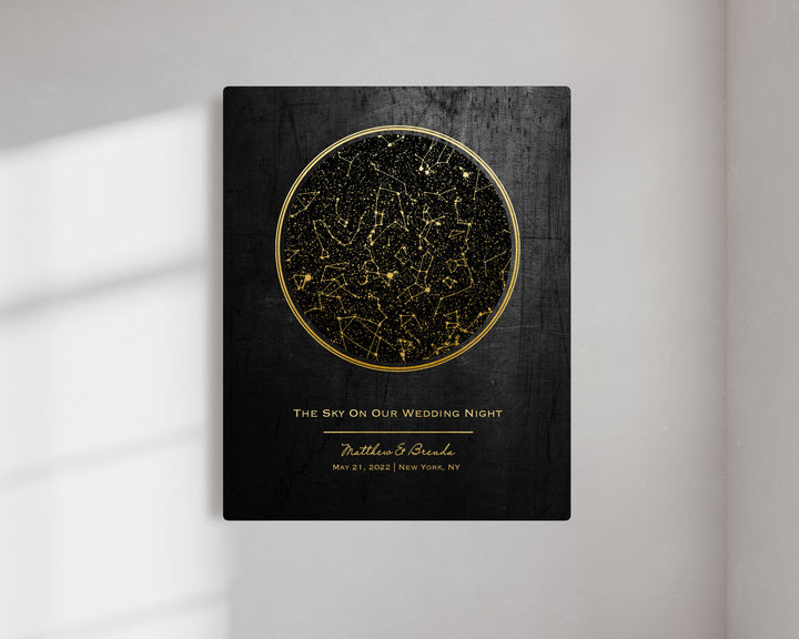 Iron Anniversary Star Map Art