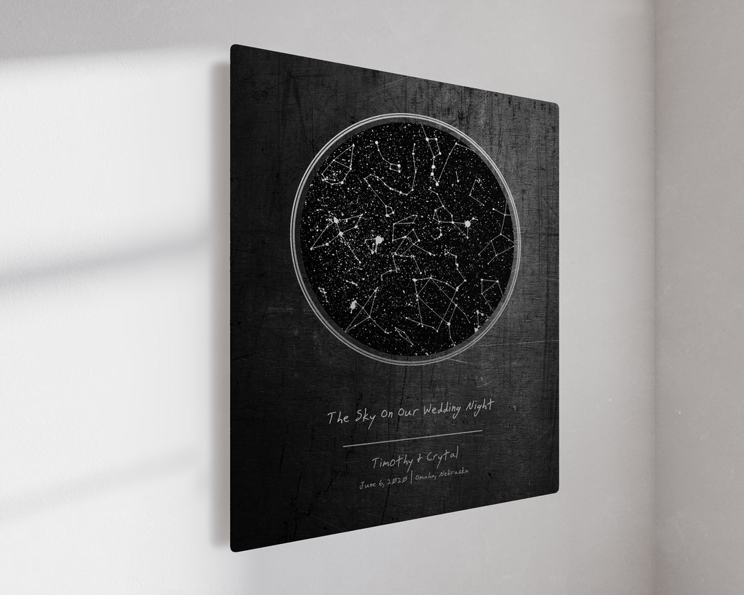 Iron Anniversary Star Map Art