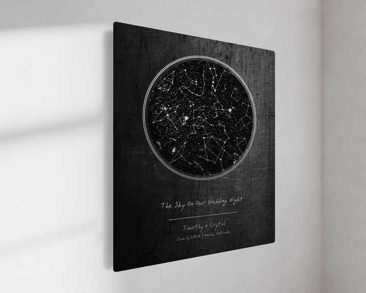 Iron Anniversary Star Map Art