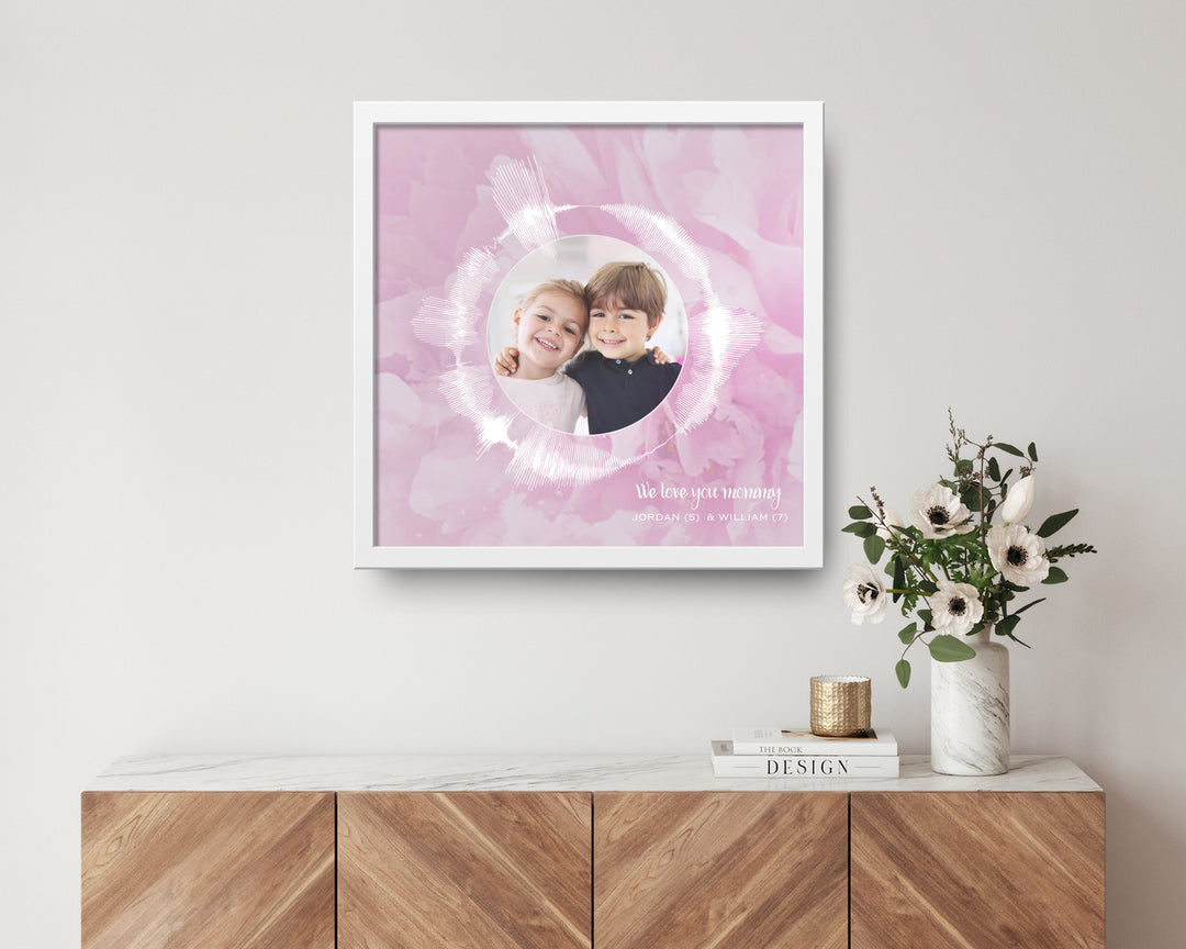 Circular Voice Recording & Photo Gift for Mom