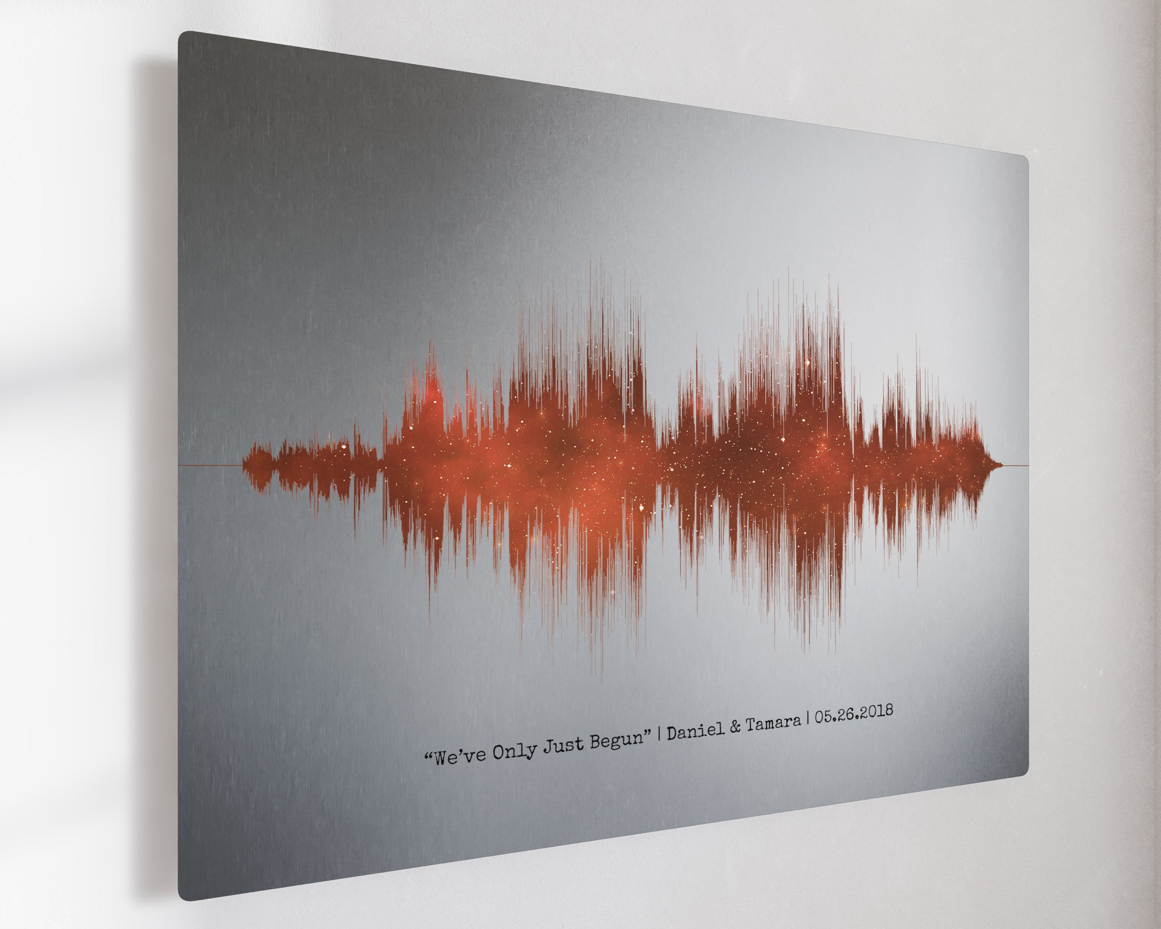 20 Year Anniversary Gift on Platinum Metal | Artsy Voiceprint