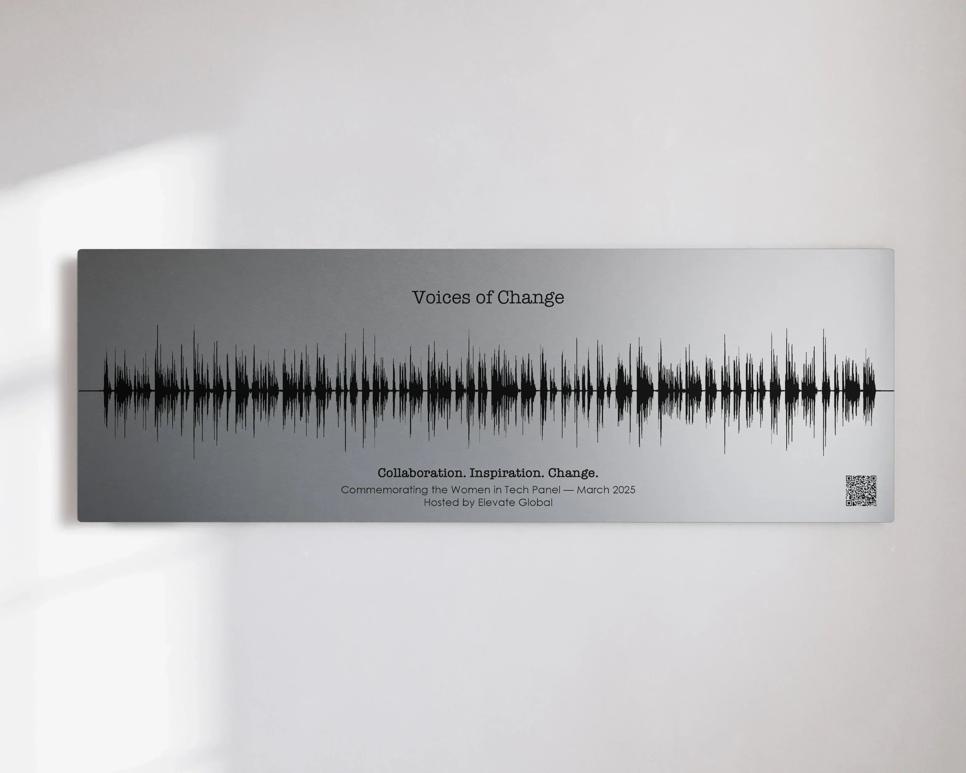 Personalized Corporate Soundwave Art on Brushed Aluminum â Artsy Voiceprint