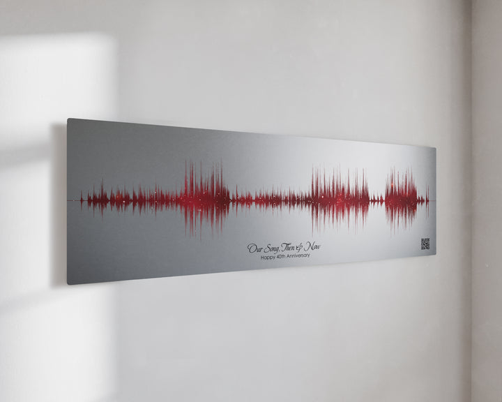 11 Year Steel Anniversary Night Sky Soundwave Art