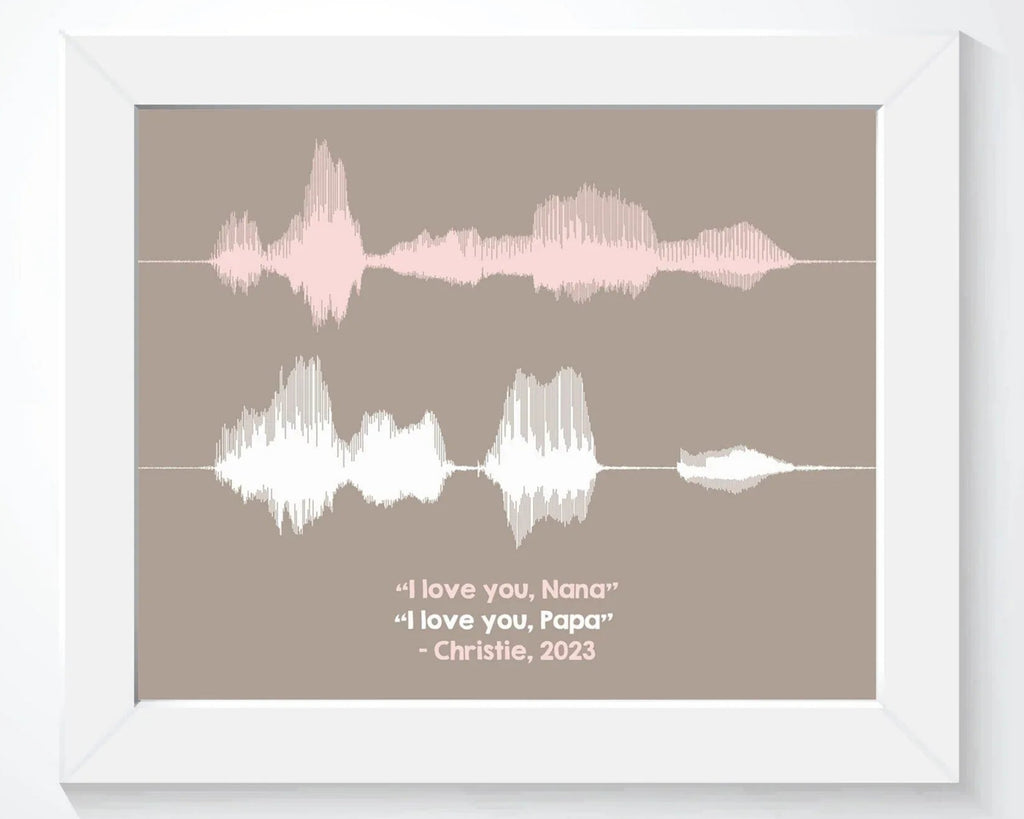 Sound Wave Art Gifts for Grandma And Grandpa – Artsy Voiceprint
