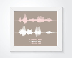 Sound Wave Art Gifts for Grandma And Grandpa