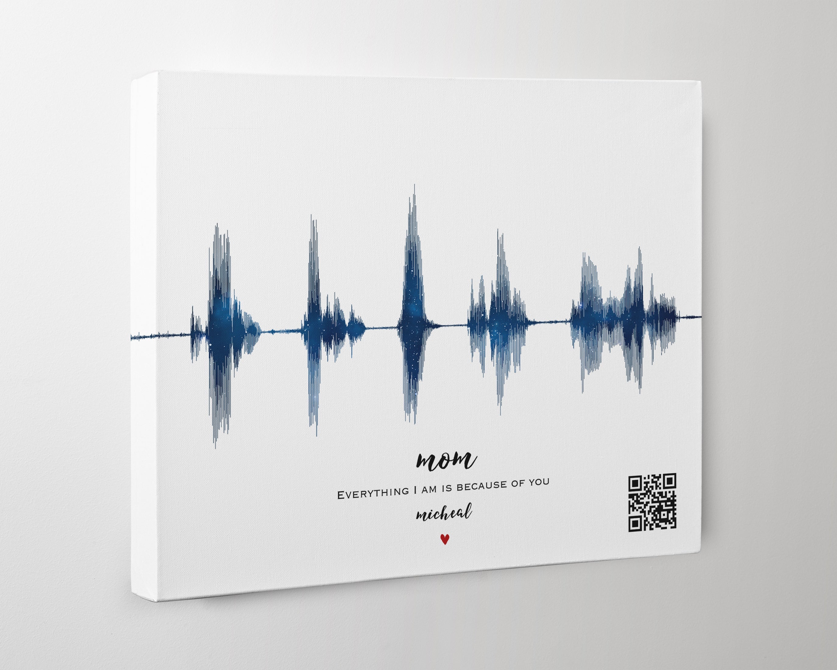 Mother's Day Gift Ideas Handmade Soundwave Art Using Voice