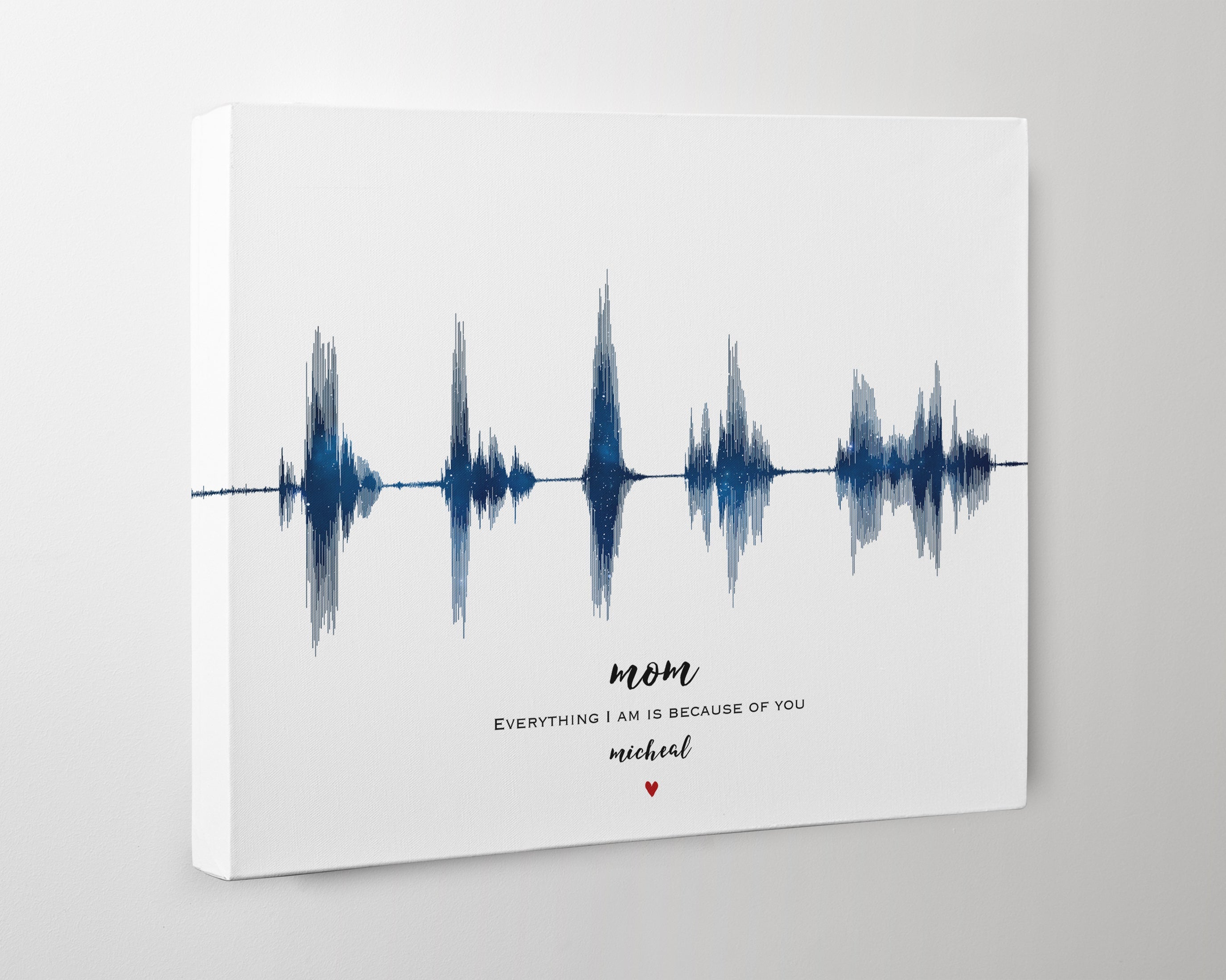 At Last, Sound Wave Canvas, Anniversary Gift, Custom Canvas, top Voice Wave Art, Canvas Art, Wedding Gift