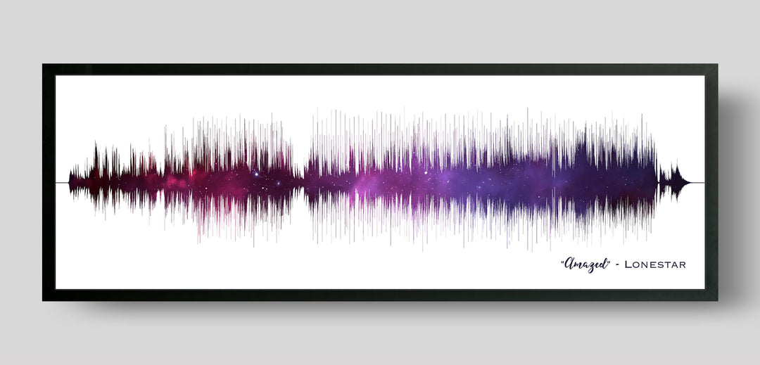 40th Ruby Anniversary Night Sky Song Sound Wave Print Gift