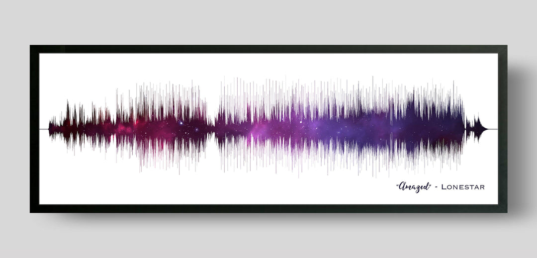 Father's Day Gift Night Sky Print Song Sound Wave Art