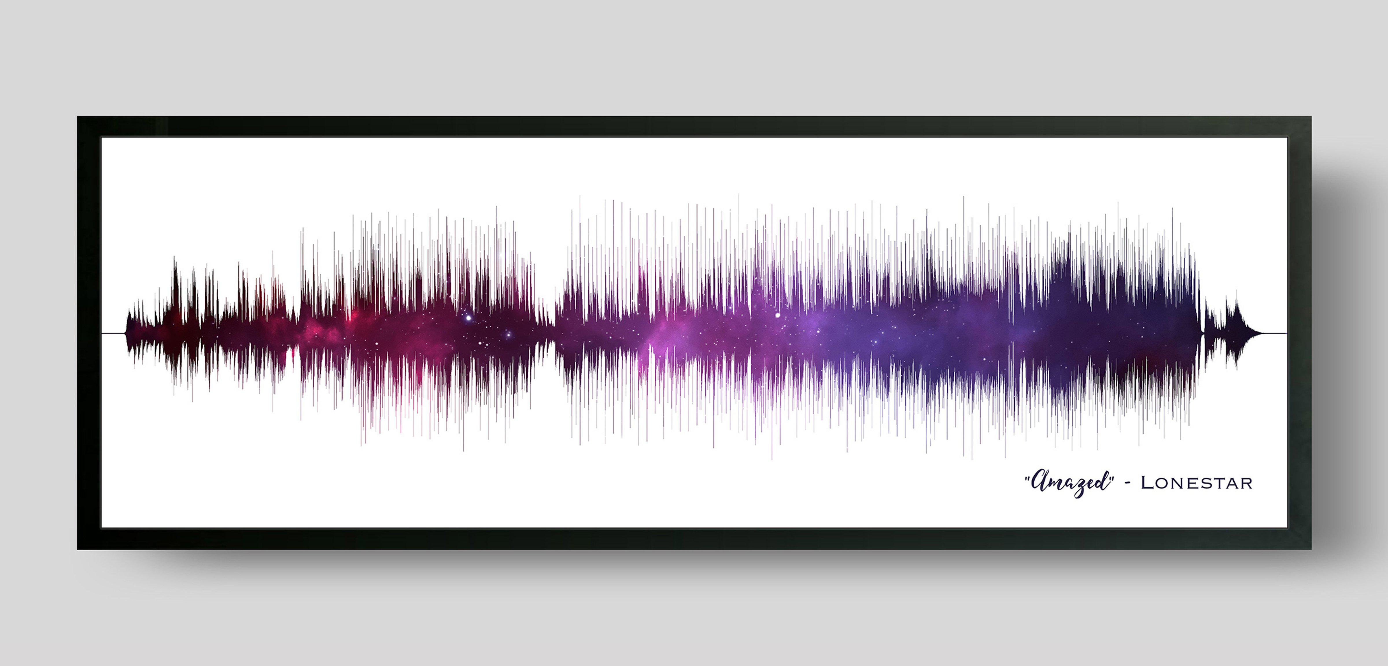 Galaxy Night Sky Any Song Sound Wave Art Print – Artsy Voiceprint