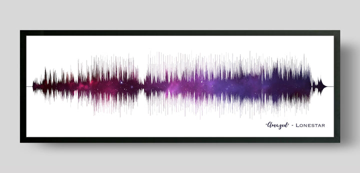 Sapphire Night Sky Print Song Sound Wave Art