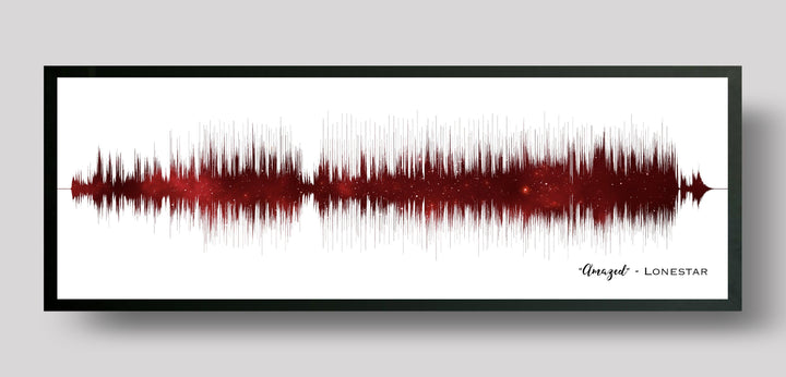 40th Ruby Anniversary Night Sky Song Sound Wave Print Gift