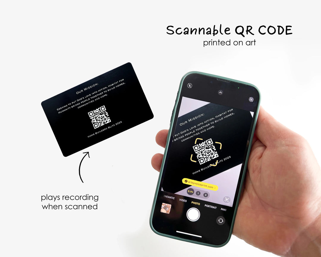 Voice Print Code Donor & Volunteer Recognition - Metal Card – Artsy Voiceprint