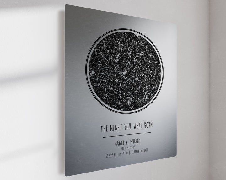 Personalized Baby Birthday Star Map
