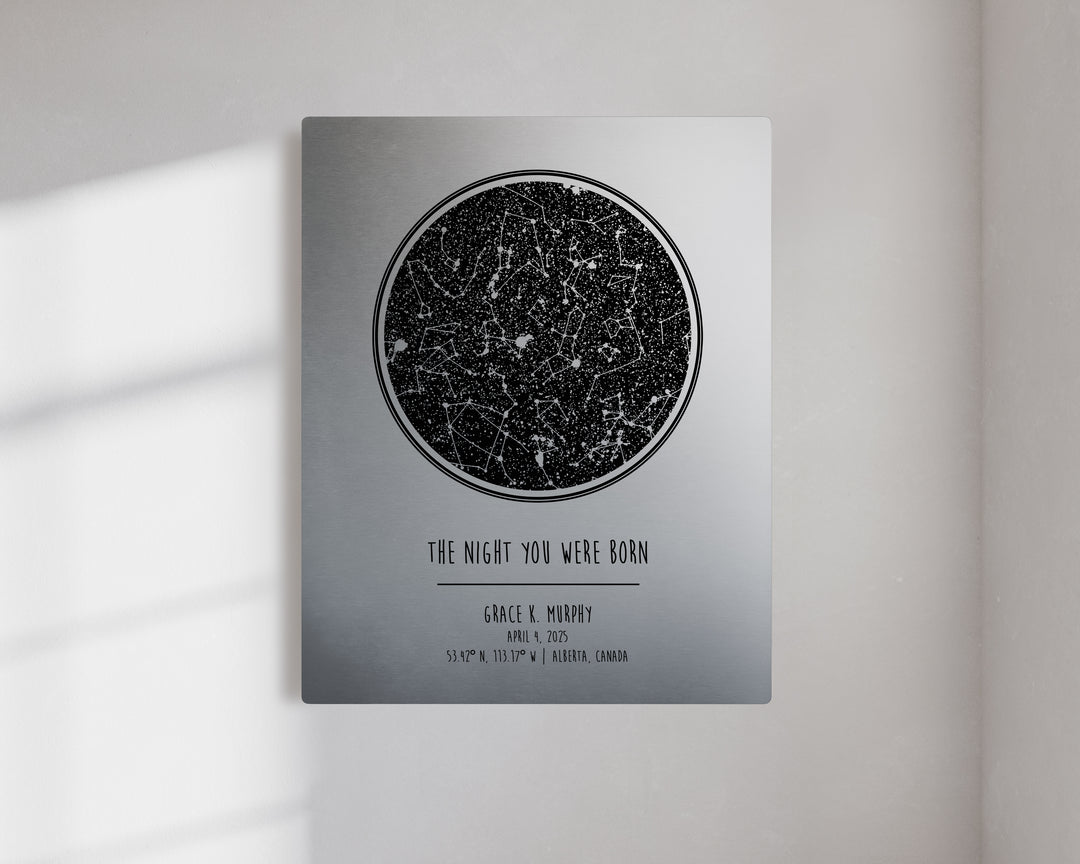 Personalized Baby Birthday Star Map