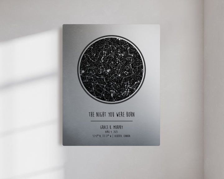 Personalized Baby Birthday Star Map