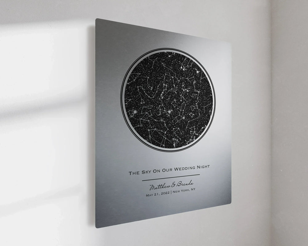 21st Nickel Anniversary Star Map Art - Artsy Voiceprint