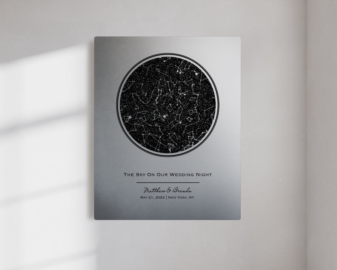 10 Year Tin Anniversary Star-Map Art