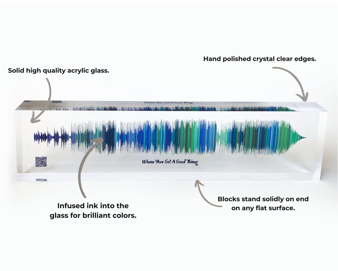 Corporate Gift - Sound Wave Art Acrylic Block