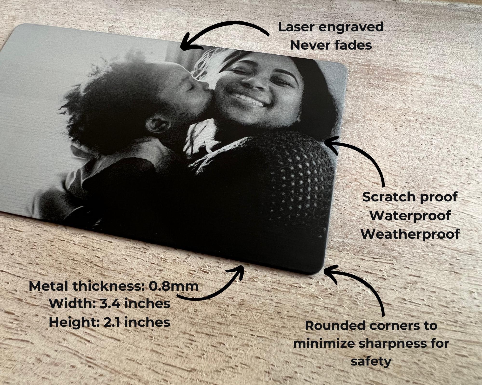 Unique Gift For Husband - Wedding Photo Song On Metal Wallet Card