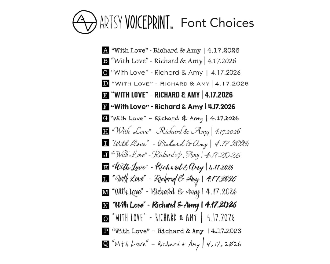 Client & Partnership Appreciation - Metal Corporate Gift - Artsy Voiceprint