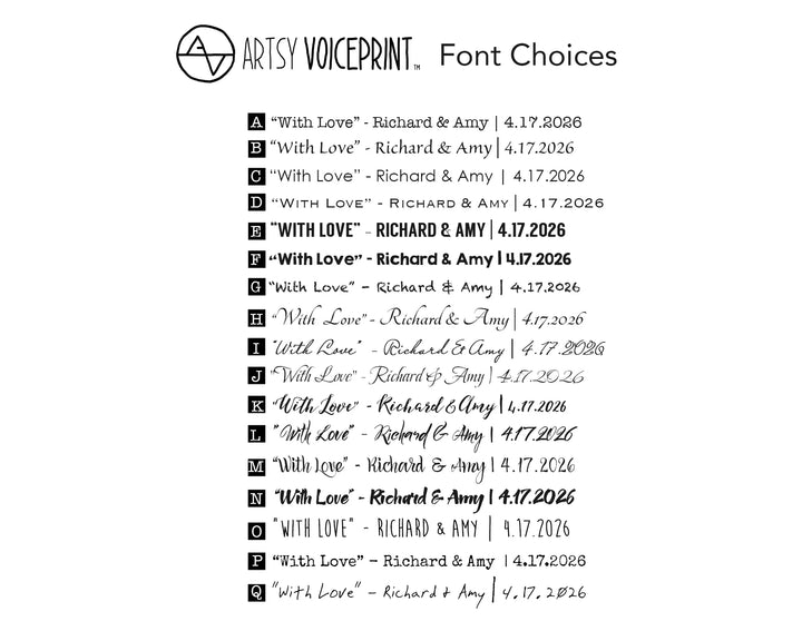 Client & Partnership Appreciation - Metal Corporate Gift - Artsy Voiceprint