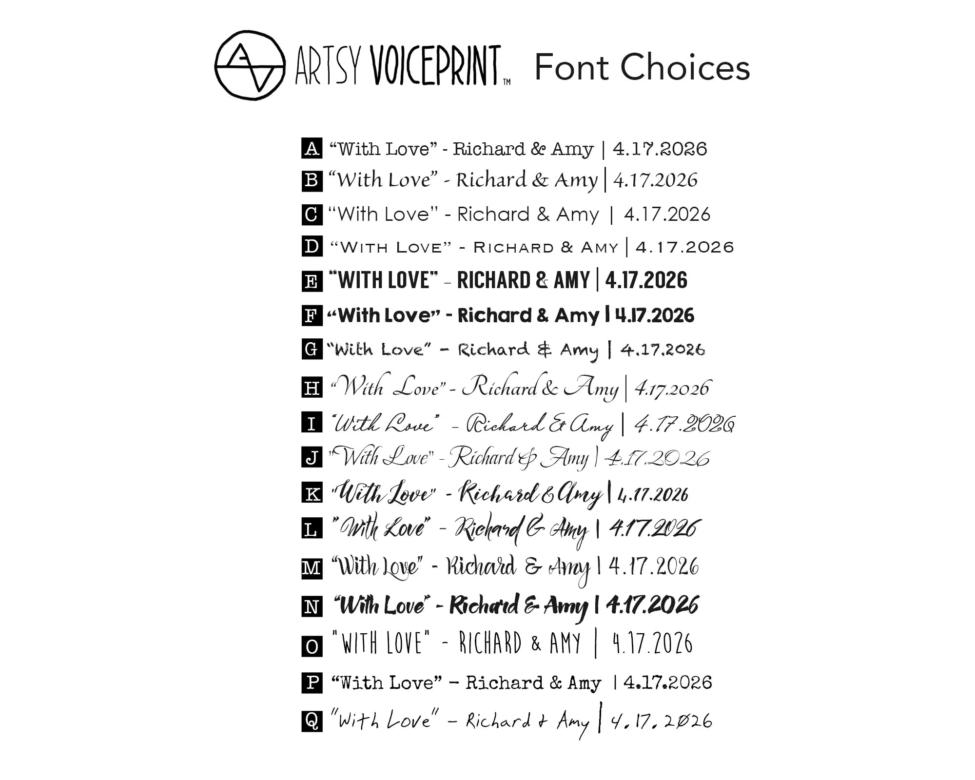 5th Year Anniversary Gifts | Artsy Voiceprint