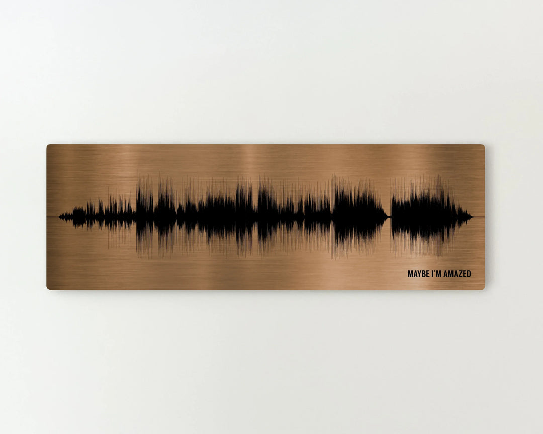 19th Bronze Anniversary Gift Song Sound Wave Art - Artsy Voiceprint