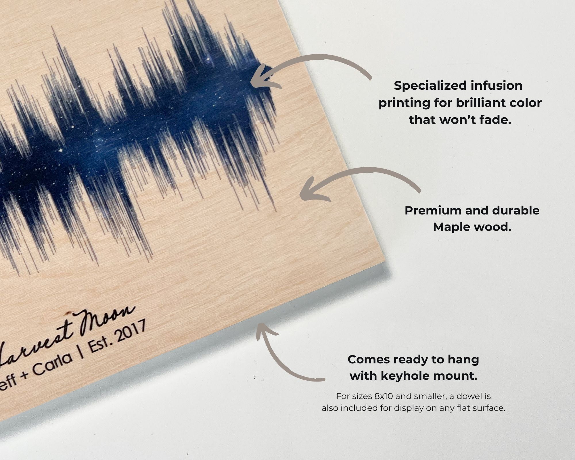 5 Year Wood Wedding Anniversary Gift For Him | Artsy Voiceprint