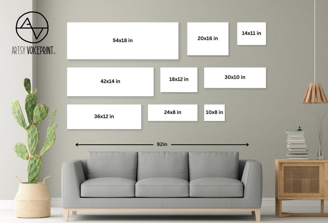 Multiple Soundwave Art on Canvas Using Song or Voice Recording