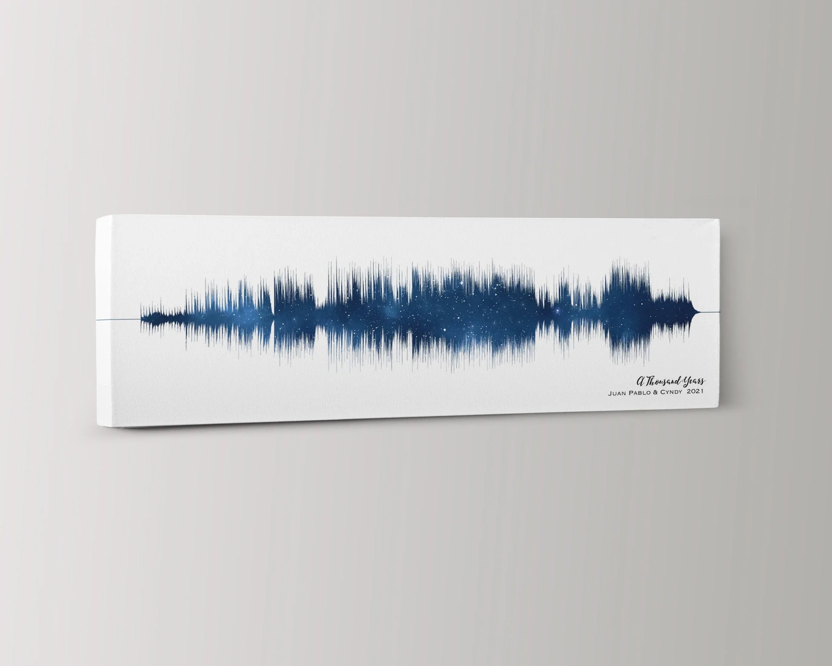 Wedding Song Soundwave Art & Star Map - 2nd Cotton Anniversary