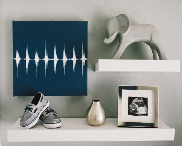 Baby Heartbeat Canvas Modern Nursery Wall Art