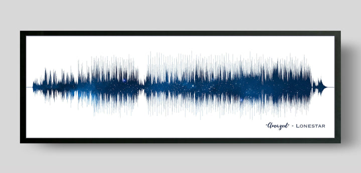 7th Copper Anniversary Gift Night Sky Soundwave Art