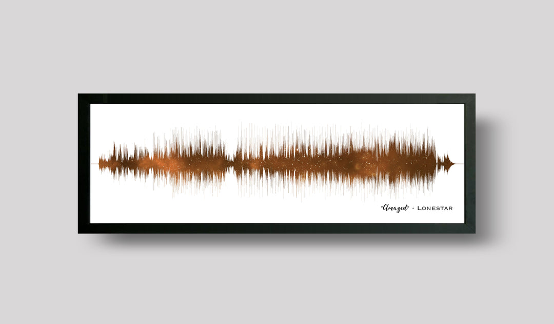 Iridescent Night Sky Print Song Sound Wave Art