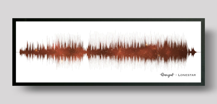 7th Copper Anniversary Gift Night Sky Soundwave Art