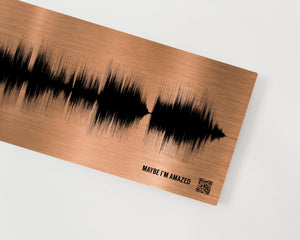 Copper Anniversary Gift Sound Wave Art
