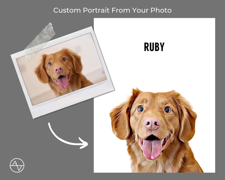 Custom Pet Portrait From Photo